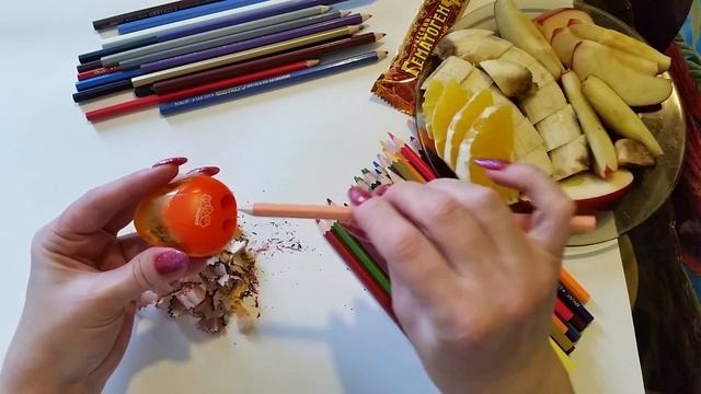 ? АСМР. Ем фрукты. Звуки рта. Точу цветные карандаши. Шелест. Шорох. Триггеры. ASMR. смотреть онлайн