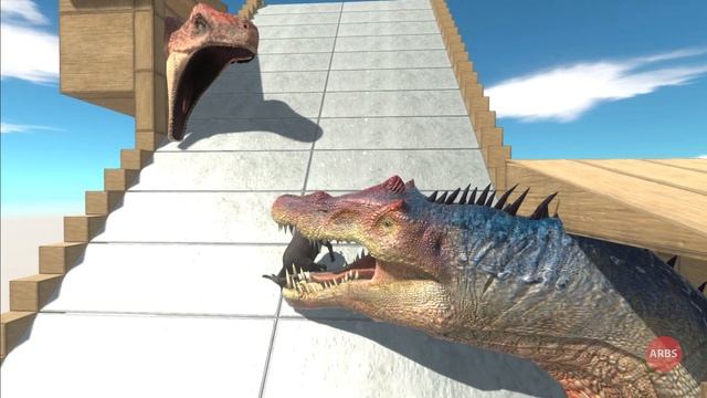 Avoid Sharp Boxing Gloves and Escape from Dinosaur Heads - Animal Revolt Battle Simulator смотреть онлайн