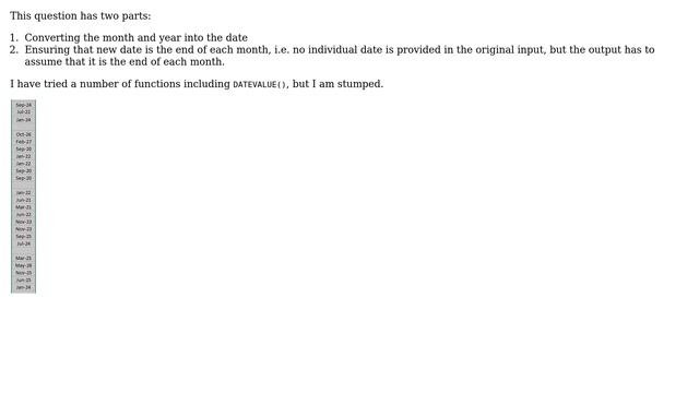 Converting Excel "JAN-20" in text format to 1/31/2020 in date format? смотреть онлайн