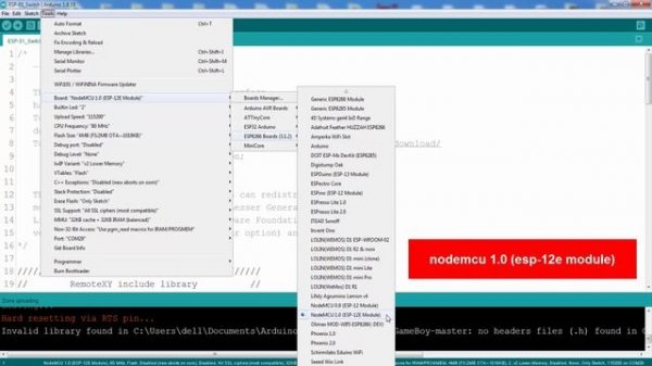 Smart Home Remote Control Switch ESP 01 | remotexy