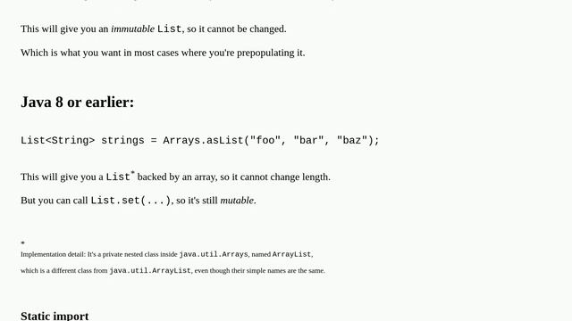 Initialization of an ArrayList in one line смотреть онлайн