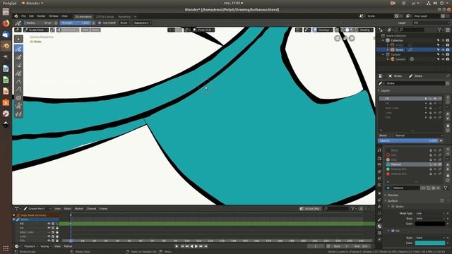 How to draw Bulbasaur in Blender 2.8 using Grease Pencil смотреть онлайн