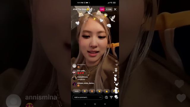 BLACKPINK ROSE INSTAGRAM LIVE | AFTER THE SHOW