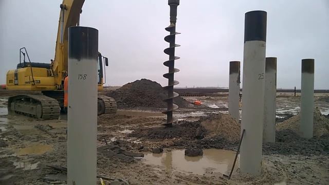 Стройка. Забивка свай. Вечномерзлые грунты. Бурение смотреть онлайн