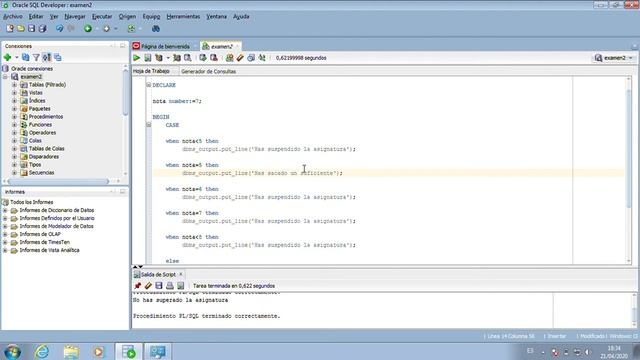 Vídeo 7 PL/SQL CASE смотреть онлайн