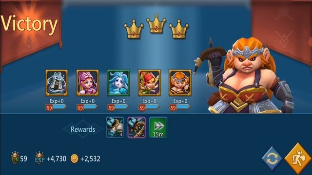 Hero Stage Elite 7-6 (An Angry Hunter) using F2P heroes with 3 crowns winning (Manual & Auto Mode) смотреть онлайн