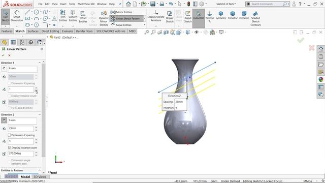 How to Sketched on a curved Surface in Solidworks-Split Line смотреть онлайн
