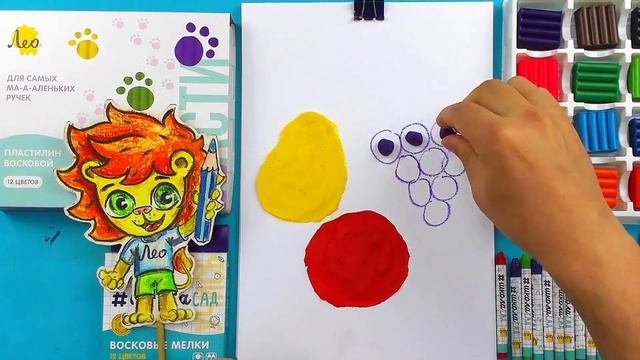 Лепим ФРУКТЫ из пластилина - поделка в садик смотреть онлайн