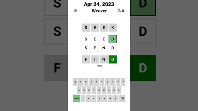 Weaver - SEEK FIND - Apr 24, 2023 #game #weaver #wordle #apuzzleenthusiast смотреть онлайн