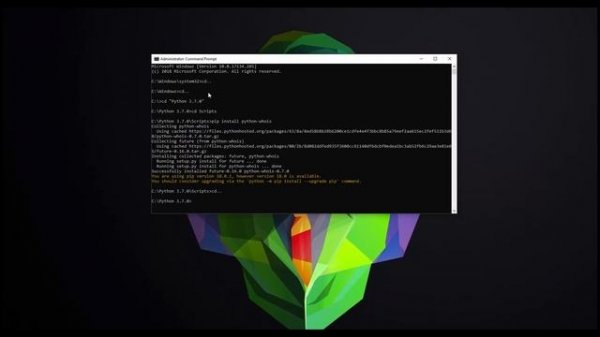 How to use WhoIs lookup in Python - Upgrade PIP