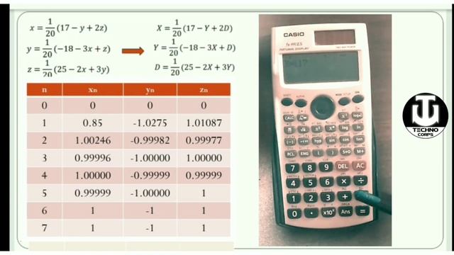 Gauss Seidel Method by Calculator | Numerical Methods | Solution of Linear Systems | #bitdurg #csvt смотреть онлайн