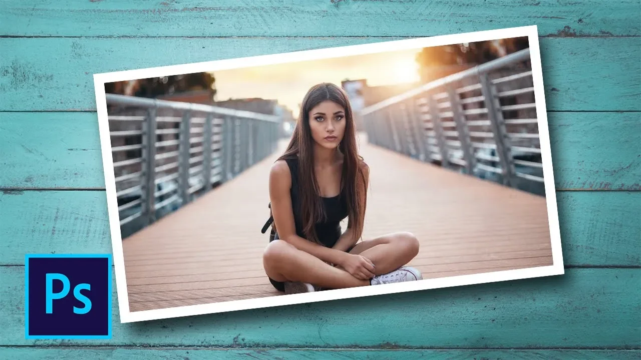 Как сделать белую рамку на фото в фотошопе смотреть онлайн