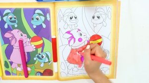 Учимся с Лунтиком - Раскраска Лунтик играет с Мальками
