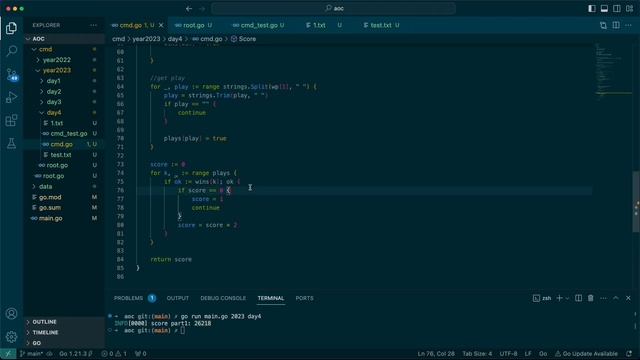 Golang | Advent Of Code 2023 | Day 4 смотреть онлайн