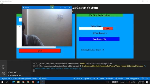 Python Face Recognition Attendance Project | GUI смотреть онлайн