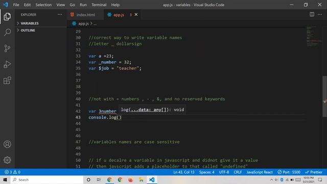 Javascript tutorials for beginners 2021 | #4 variables in javascript and Identifiers in javascript смотреть онлайн