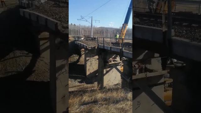 Подготовка к снятию пролета. 2 часть 7082 км ПК-6 смотреть онлайн