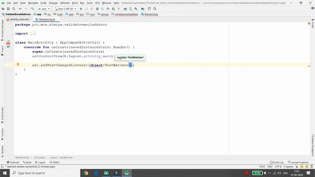 Android Kotlin - Validation of Email Address on Text Changed EditText смотреть онлайн