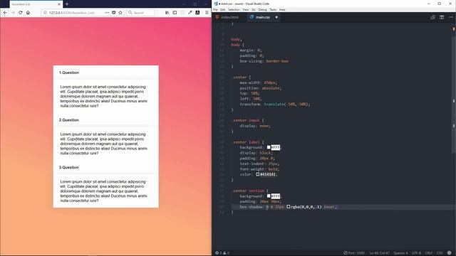 Build an Accordion Menu | Pure Html Css 2019 смотреть онлайн