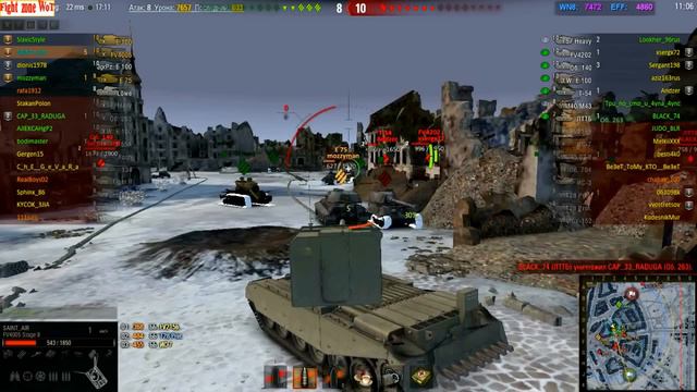 Как играют статисты на FV4005 Stage II? Карта Руинберг! смотреть онлайн