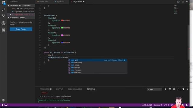 SVG, SCSS, Animations Ep. 10 | SASS get-map() + each loop смотреть онлайн