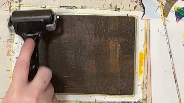 Creating abstract art on the gelli plate with handmade stencils: inspired by @artwhisperer88 смотреть онлайн