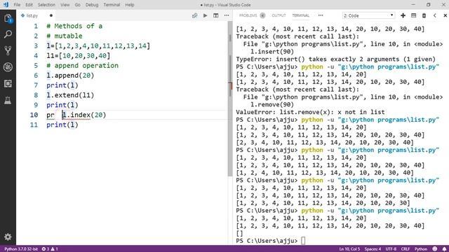 Lecture 29:- Lists ( part - 4) || methods of list|| Python - 3.7 || LearningStrome Academy смотреть онлайн