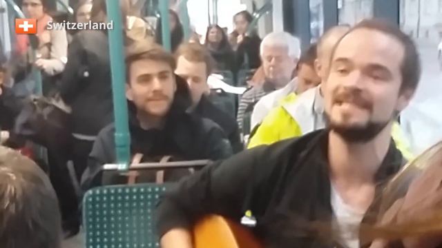 Bob Marley Unites World in Train Sing-Along Flashmob смотреть онлайн