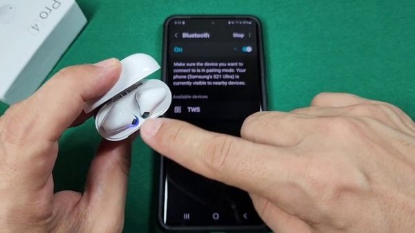 Pro 4 TWS Hi-Fi stereo wireless earbuds for Android or iPhone review Airpods