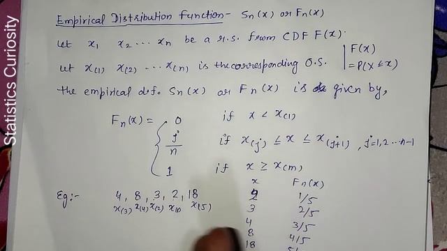 Empirical Distribution Function | Non Parametric Statistics (English) смотреть онлайн