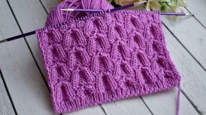 Узор спицами "Подковы" - шикарный узор для шапок и свитеров.