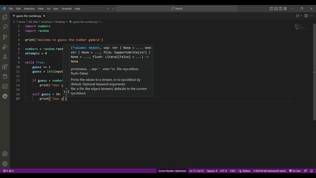 Making a guess the number game using python смотреть онлайн