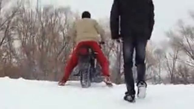 На мотоцикле Тула по снегу