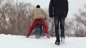 На мотоцикле Тула по снегу