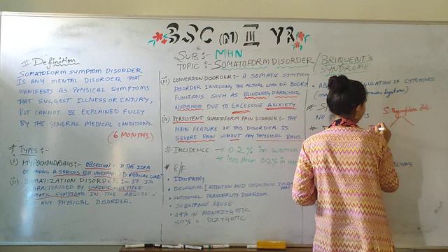 Somatoform Disorder II B Sc Nursing 3rd Year II Mental Health Nursing II смотреть онлайн