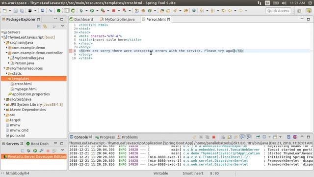 Spring Boot: Handling error pages смотреть онлайн