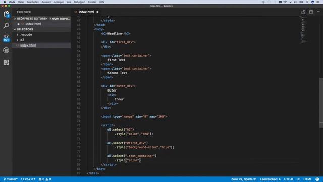 D3.js-Tutorial [German] - Selectors смотреть онлайн