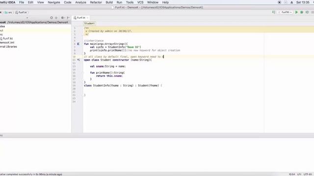 Kotlin - Class and inheritance смотреть онлайн