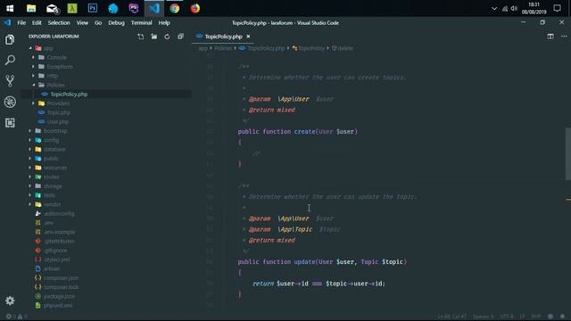 Créer un forum avec Laravel 5.8: Protéger les topics смотреть онлайн