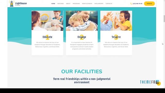 Lighthouse School for Kids with Special Needs WordPress Theme смотреть онлайн