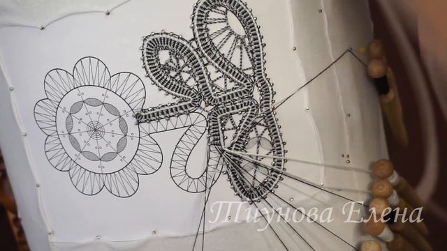 Чёрно белый сувенир (4 листок) #кружевныеуроки #кружево #кружевнойсувенир #ElenaTiunova смотреть онлайн