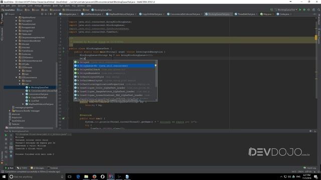 Curso Java Completo - Aula 168: Concorrência pt 07: Blocking Queues смотреть онлайн
