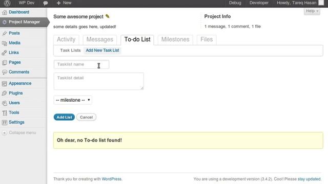 Project Manager plugin for WordPress - Quick Demo смотреть онлайн