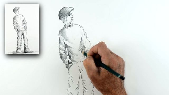 How to Draw a Man Standing - In Simple Steps смотреть онлайн