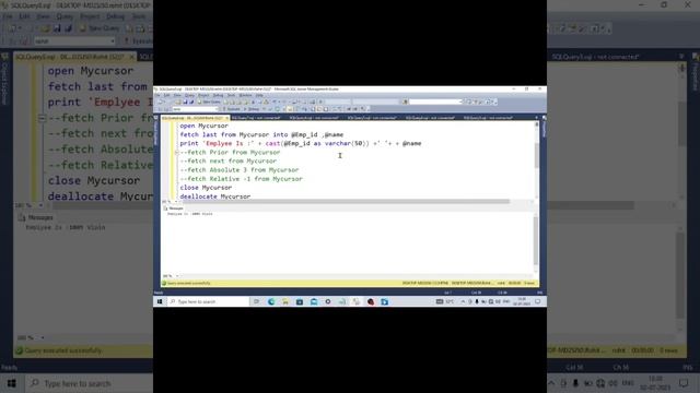 Cursor In sql server part two Hindi (Tutorial). смотреть онлайн