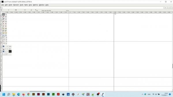 Import JPG image in FontForge and autotrace it to a glyph