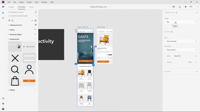 Adobe XD VideoCourse - 11 - Prototype, Export, Preview, Interactivity, Animation and Links смотреть онлайн
