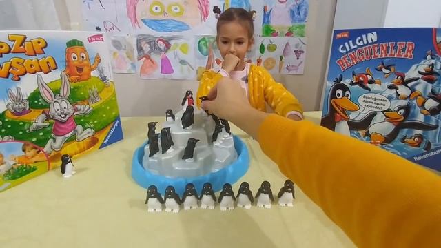 Челлендж веселые ПИНГВИНЫ😄Видео для детей.Игра для детей. смотреть онлайн