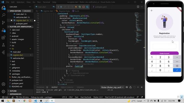 OTP Verification UI | Flutter UI - Speed Code смотреть онлайн
