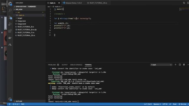 Rust Programming Complete Tutorial For Beginners|String Slicing In Rust|Part:21 смотреть онлайн